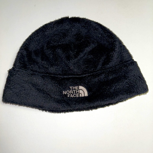 Youth black North Face fleece hat - Picture 1 of 2